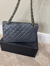 Load image into Gallery viewer, CHANEL 21B 2021 Dark Grey Caviar LGHW Medium ML Timeless Classic Double Flap Bag
