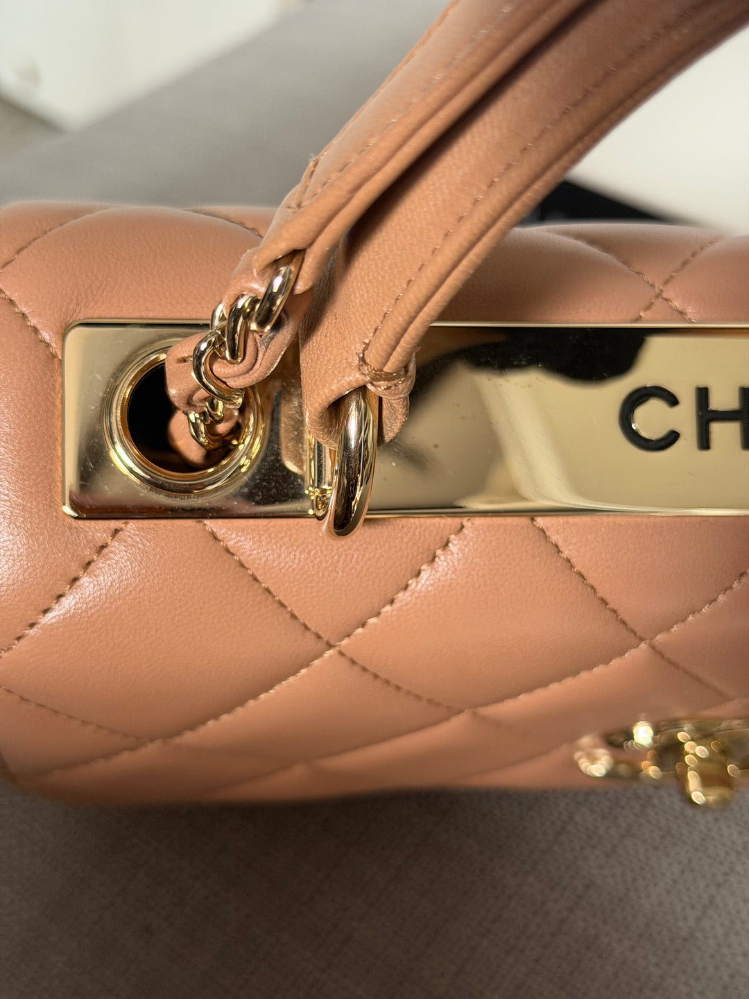 CHANEL series 23 Caramel Dark Beige Lambskin Trendy CC Flap Bag size SMALL with LGHW and detachable strap