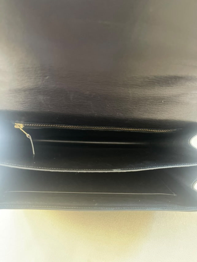 HERMES Constance 24 Black Box Leather Enemel H Closure GHW Vintage Stamp J in Sq