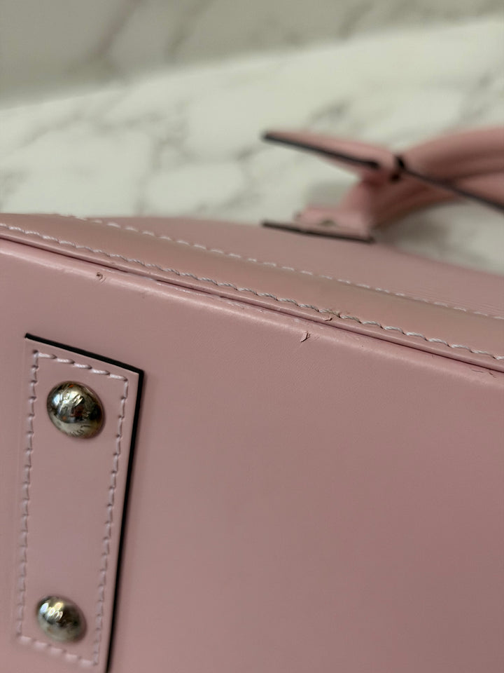 LOUIS VUITTON LV Alma BB in Rose Ballerine Epi Leather with Shiny Silver Hardware 2017