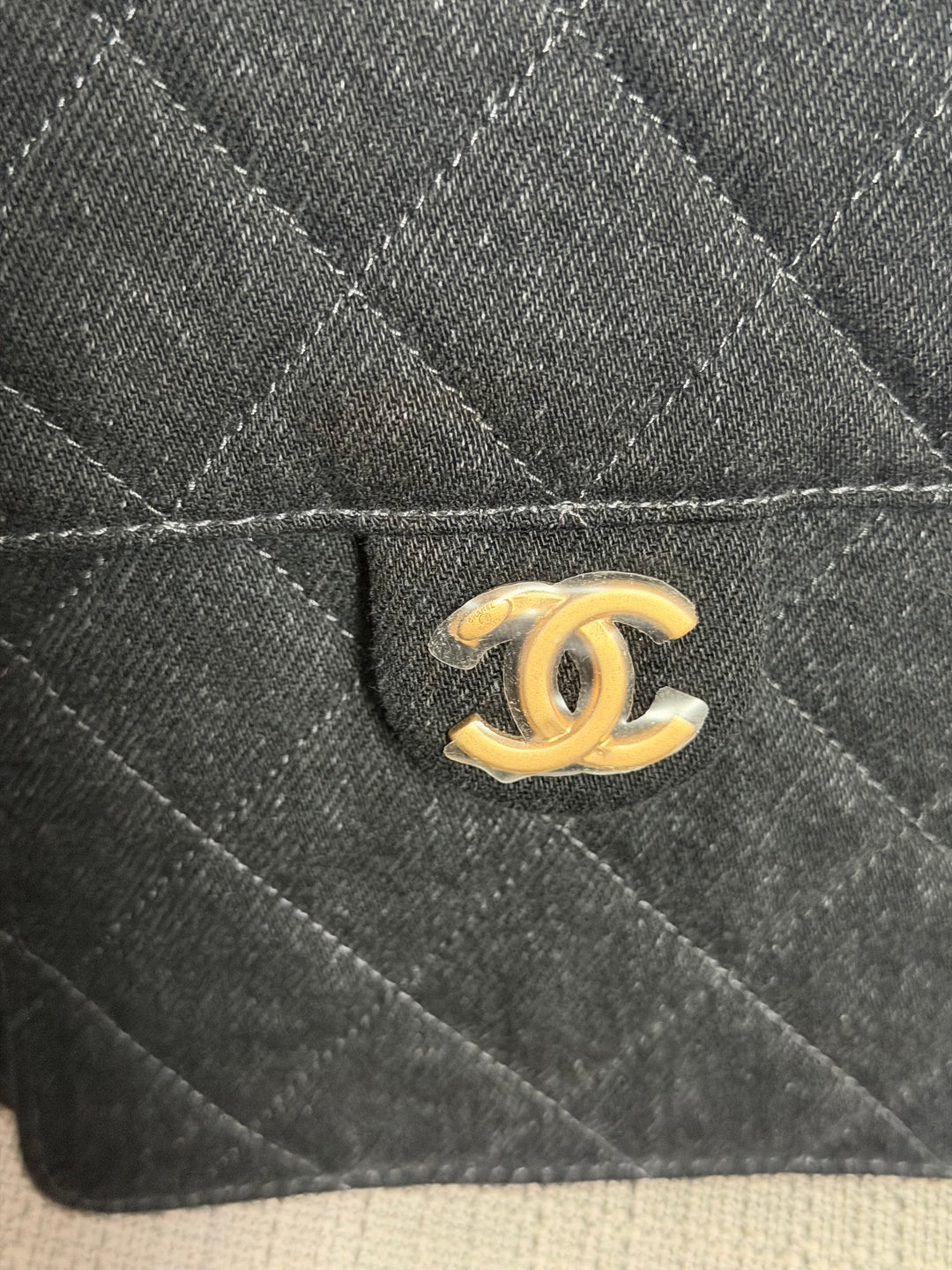 CHANEL 25S 2025 Black Denim Medium 25 Hobo Bag with Detachable Pouch Aged GHW