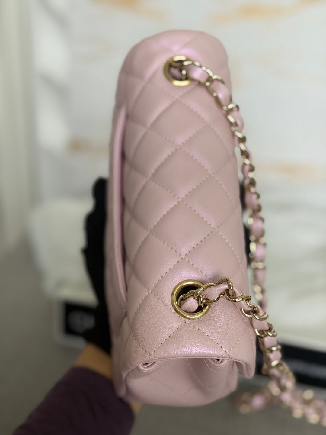 CHANEL 21S Light Pink Calf Skin LGHW Mini rectangular flap bag series 31 2021 *super rare*