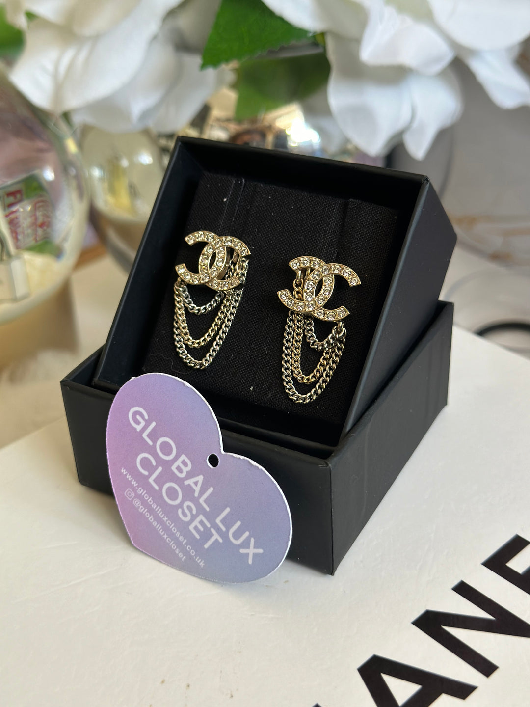 Chanel 21S LGHW Multi Chain Gold Tone Earrings