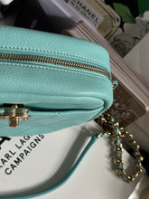 Load image into Gallery viewer, Chanel series 26 Tiffany Blue Goat skin LGHW Casual Trip Camera Case Bag
