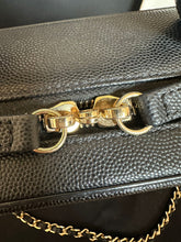 Load image into Gallery viewer, CHANEL Series 29 2019 Black Caviar GHW Small Filigree Vanity Bag with chain
