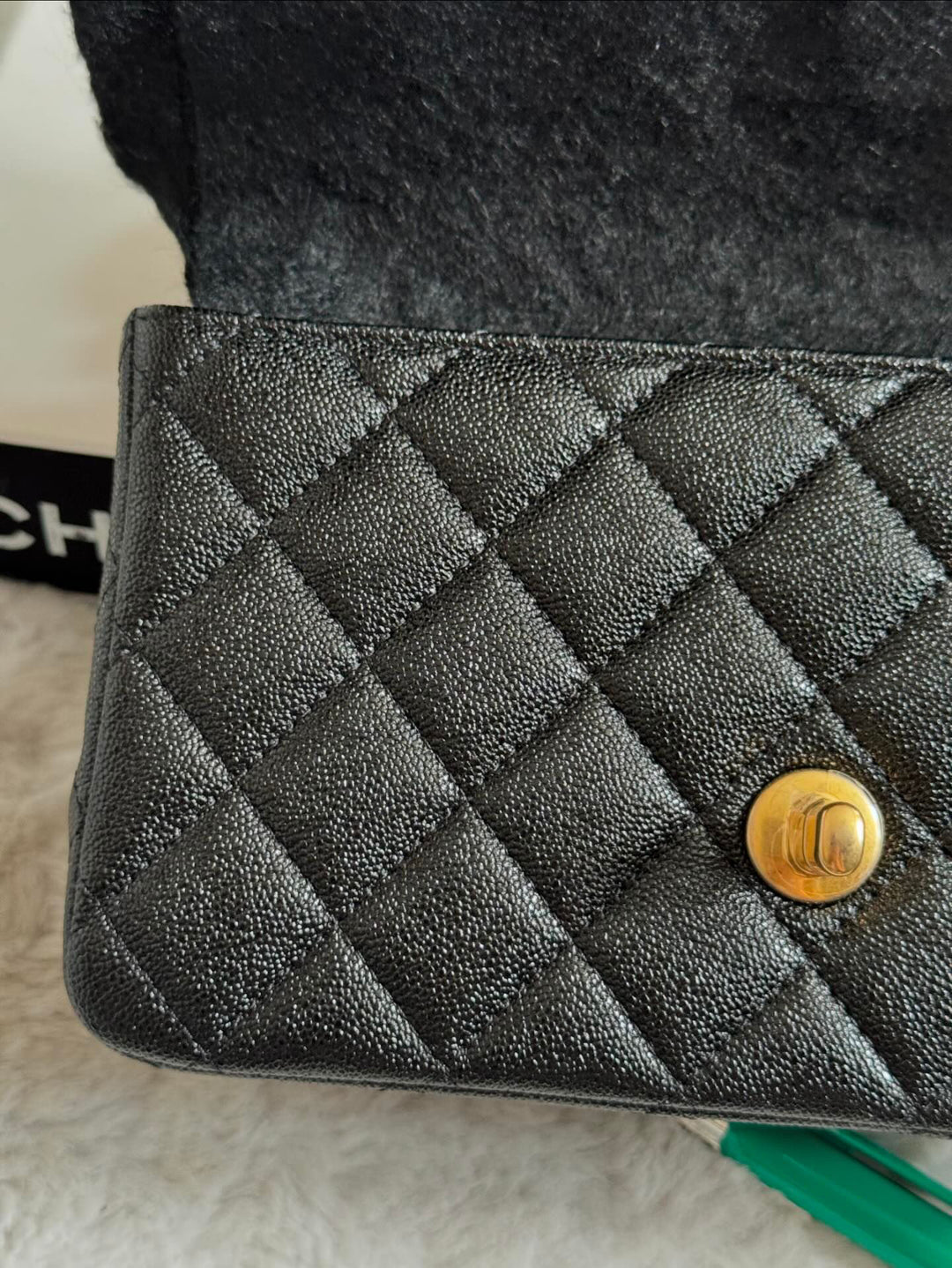 Chanel 21S 2021 Summer Spring Collection Black Caviar GHW Mini Rectangular Top Handle Flap Bag