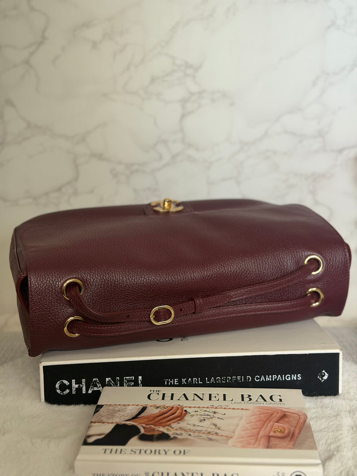 WA/Email to purchase only- CHANEL Burgundy Caviar LGHW 26S collection Matthieu Blazy Maxi 32 cms Flap Bag 2026