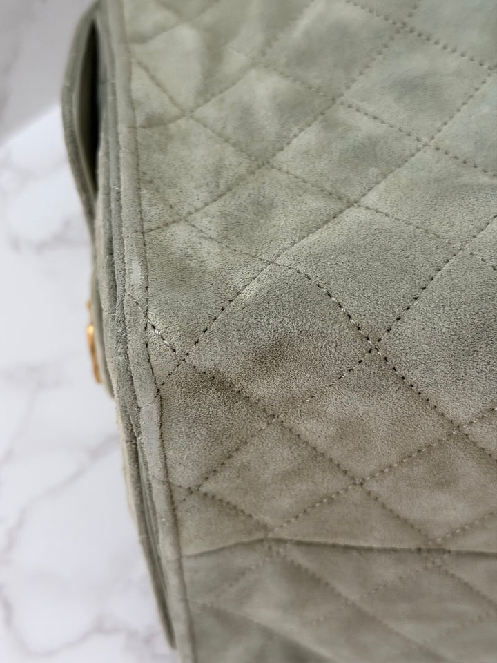 CHANEL 25C 2025 Khaki Suede Aged GHW 25 Hobo Bag size Medium