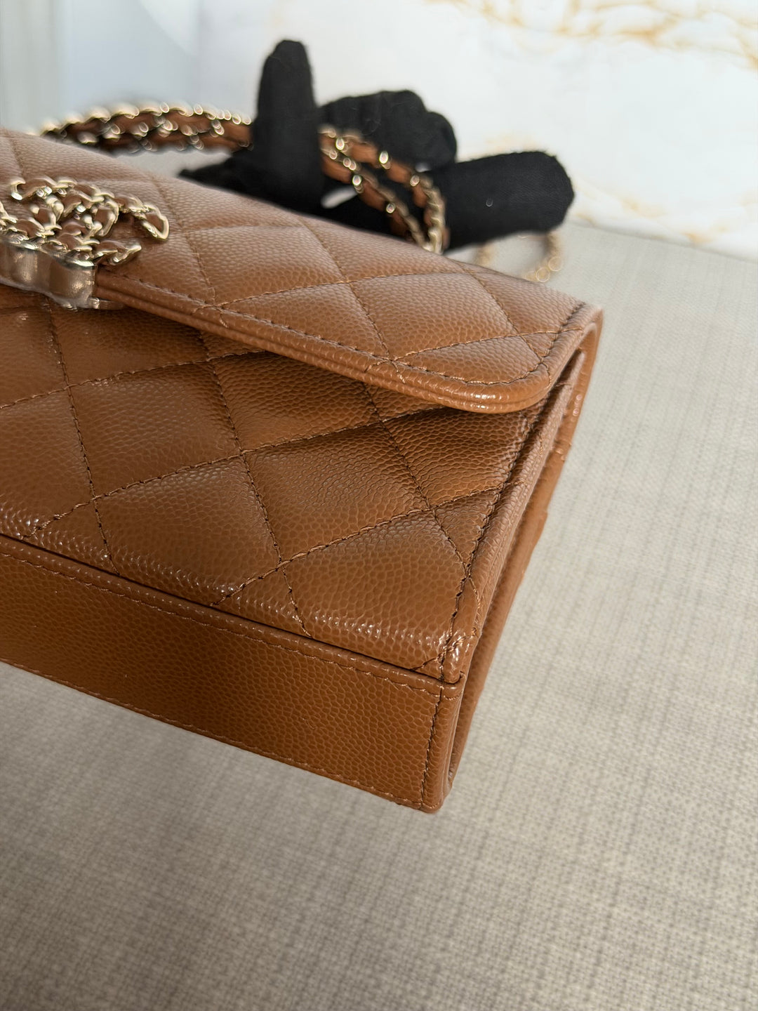 CHANEL 26P Brown Caviar LGHW Top Handle Vanity 2026
