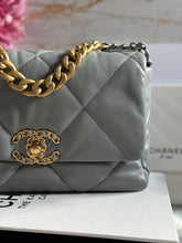 Load image into Gallery viewer, Chanel 19 size Small series 29 2020 Cruise Collection 20C Grey Lambskin Mixed HW Flap Bag
