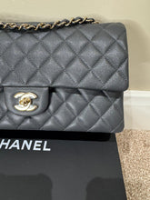 Load image into Gallery viewer, CHANEL 21B 2021 Dark Grey Caviar LGHW Medium ML Timeless Classic Double Flap Bag

