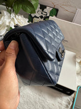 Load image into Gallery viewer, Chanel series 24 (2017) Navy Blue Caviar SHW Square Mini Flap Bag
