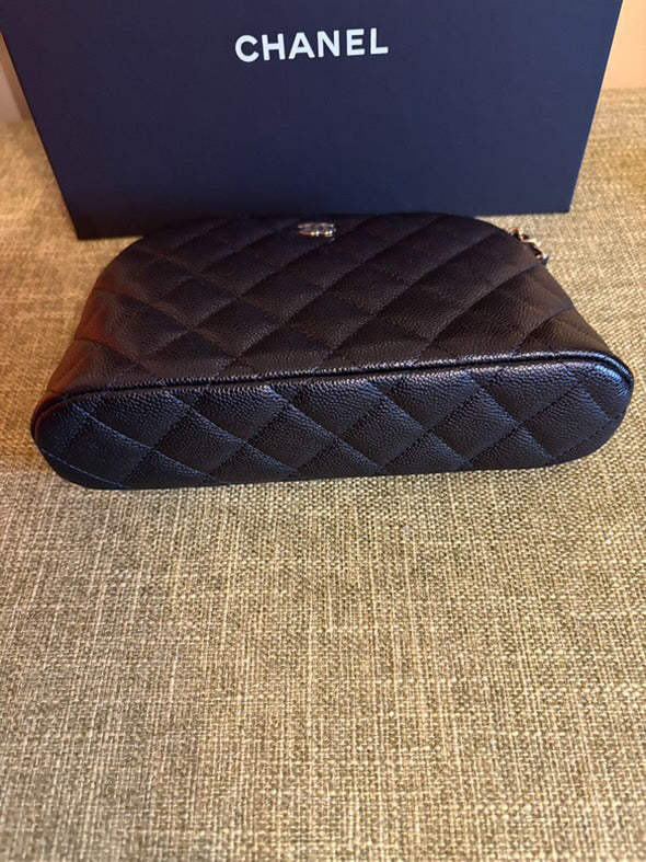 CHANEL Black Caviar LGHW New Style Clutch with chain 2025