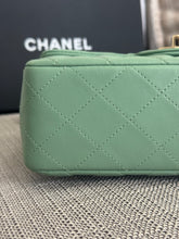 Load image into Gallery viewer, Chanel series 31 21C collection 2020/2021 Pastel Mint Green Lambskin Champagne GHW Mini Rectangular Flap Bag
