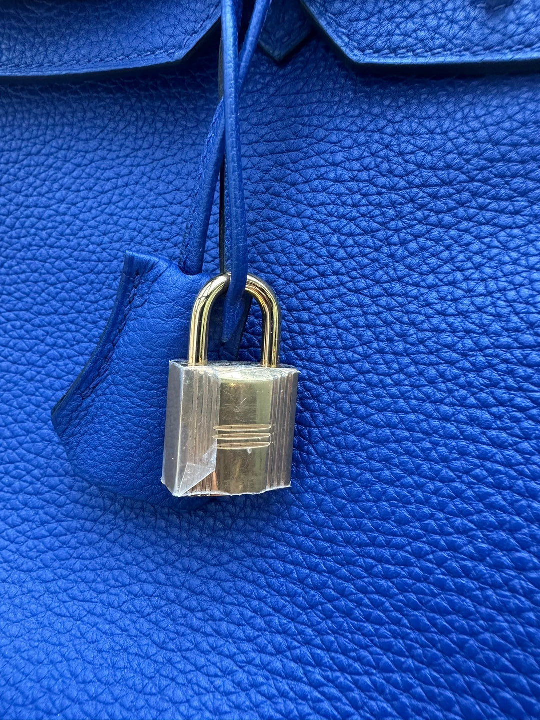 Hermes Birkin 30 Bleu Electric Togo Leather GHW Stamp T 2015 Bag