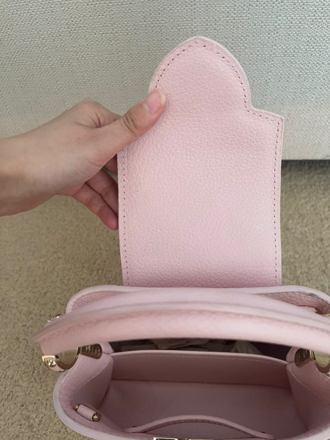 LOUIS VUITTON LV Capucines Mini in Pink LGHW 2020