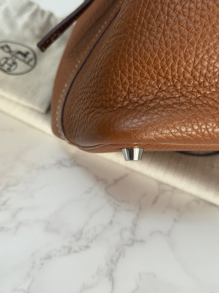 HERMES Picotin 18 Lock Bag in Gold Cle Leather PHW Stamp U 2022