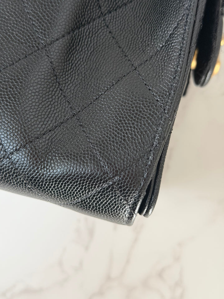 CHANEL 25 2025 size SMALL in Black Caviar Aged GHW Hobo Bag