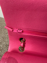 Load image into Gallery viewer, CHANEL 21C collection series 30 Barbie Pink Caviar LGHW Medium Timeless Classic Double Flap Bag
