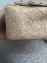 Load image into Gallery viewer, Chanel series 20 15C 2014/2015 Cruise Collection Pearly Beige Caviar Brushed GHW Square Mini Flap Bag
