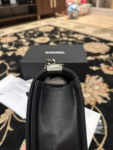 Load image into Gallery viewer, CHANEL series 20 2014/2015 Black Caviar Ruthenium Hardware Old Medium Le Boy Flap Bag
