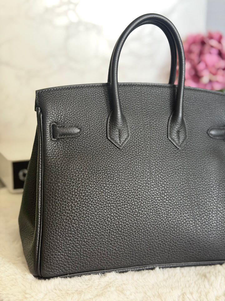 WA/Email to purchase only- HERMÈS Noir Black 89 Togo Leather GHW Birkin 25 Stamp U 2022 Kept unused