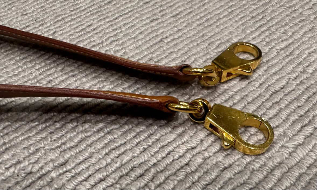 Hermes Gold Retourne Courcheval Leather GHW Vintage Stamp A in Sq (1997) Kelly 28