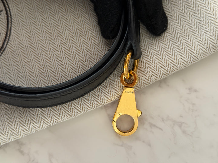 Hermes Noir/Black Epsom Leather GHW Kelly 28 stamp N 2010