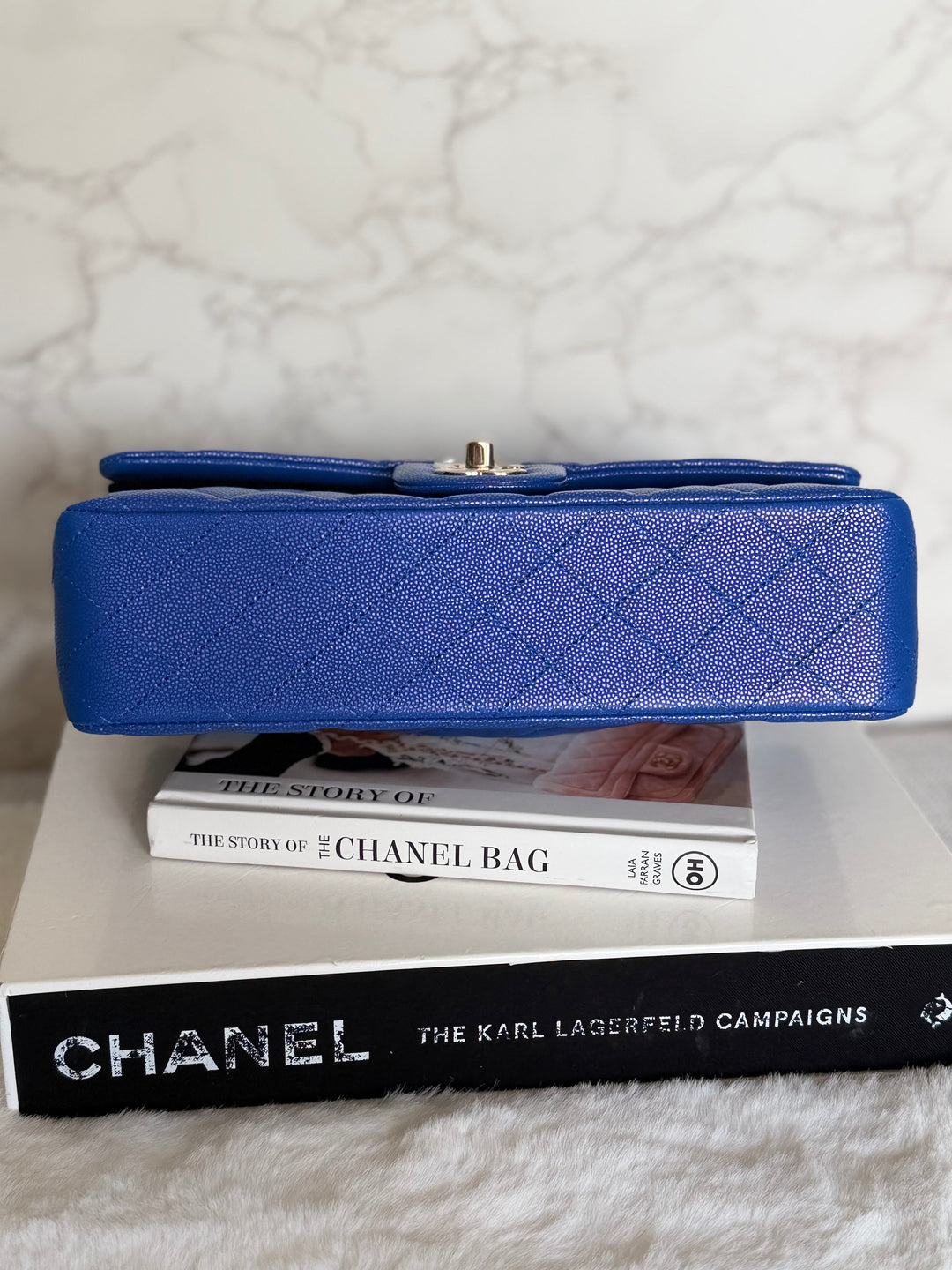 Chanel 21S series 31 Iridescent Electric Cobalt Blue Caviar LGHW Medium M/L timeless Classic double flap bag 2021