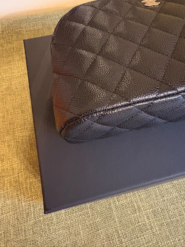 CHANEL Black Caviar LGHW New Style Clutch with chain 2025