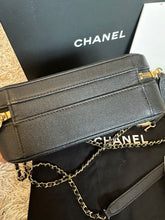Load image into Gallery viewer, CHANEL Series 29 2019 Black Caviar GHW Small Filigree Vanity Bag with chain
