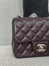 Load image into Gallery viewer, Chanel series 20 Burgundy Caviar SHW Classic Square Mini Flap Bag
