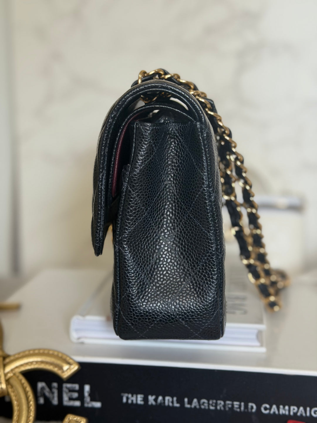 CHANEL series 29 Black Caviar GHW Medium ML Timeless Classic Double Flap Bag 2020