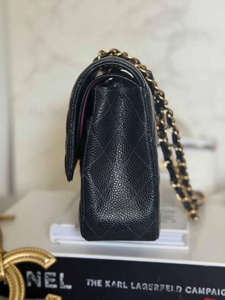 CHANEL series 29 Black Caviar GHW Medium ML Timeless Classic Double Flap Bag 2020