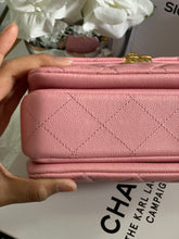 Load image into Gallery viewer, Chanel 22K 2022 Fall/Winter Collection Pink Caviar Coco First Mini Flap Bag with Aged GHW (AS3580)
