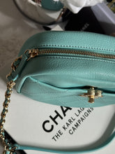 Load image into Gallery viewer, Chanel series 26 Tiffany Blue Goat skin LGHW Casual Trip Camera Case Bag
