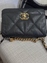 Load image into Gallery viewer, Chanel 19 Flap Bag from series 31 2021 in Black Lambskin Mixed Metal GHW Size Small
