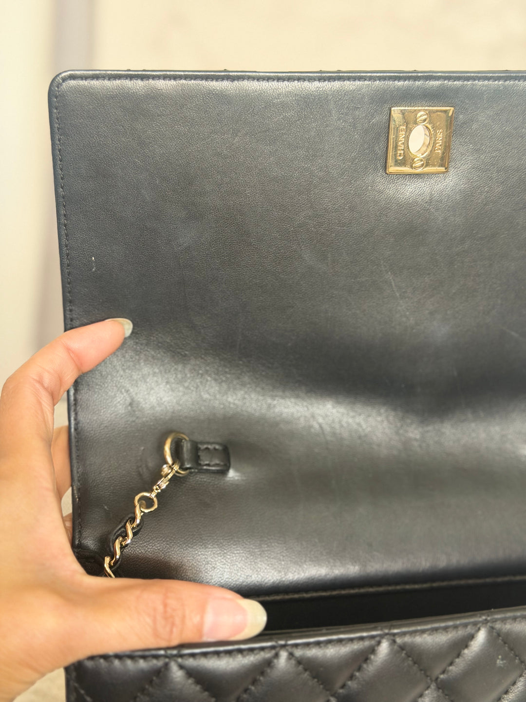 CHANEL series 23 Black Lambskin Quilted LGHW Fantasy Pearls Flap Bag 2017