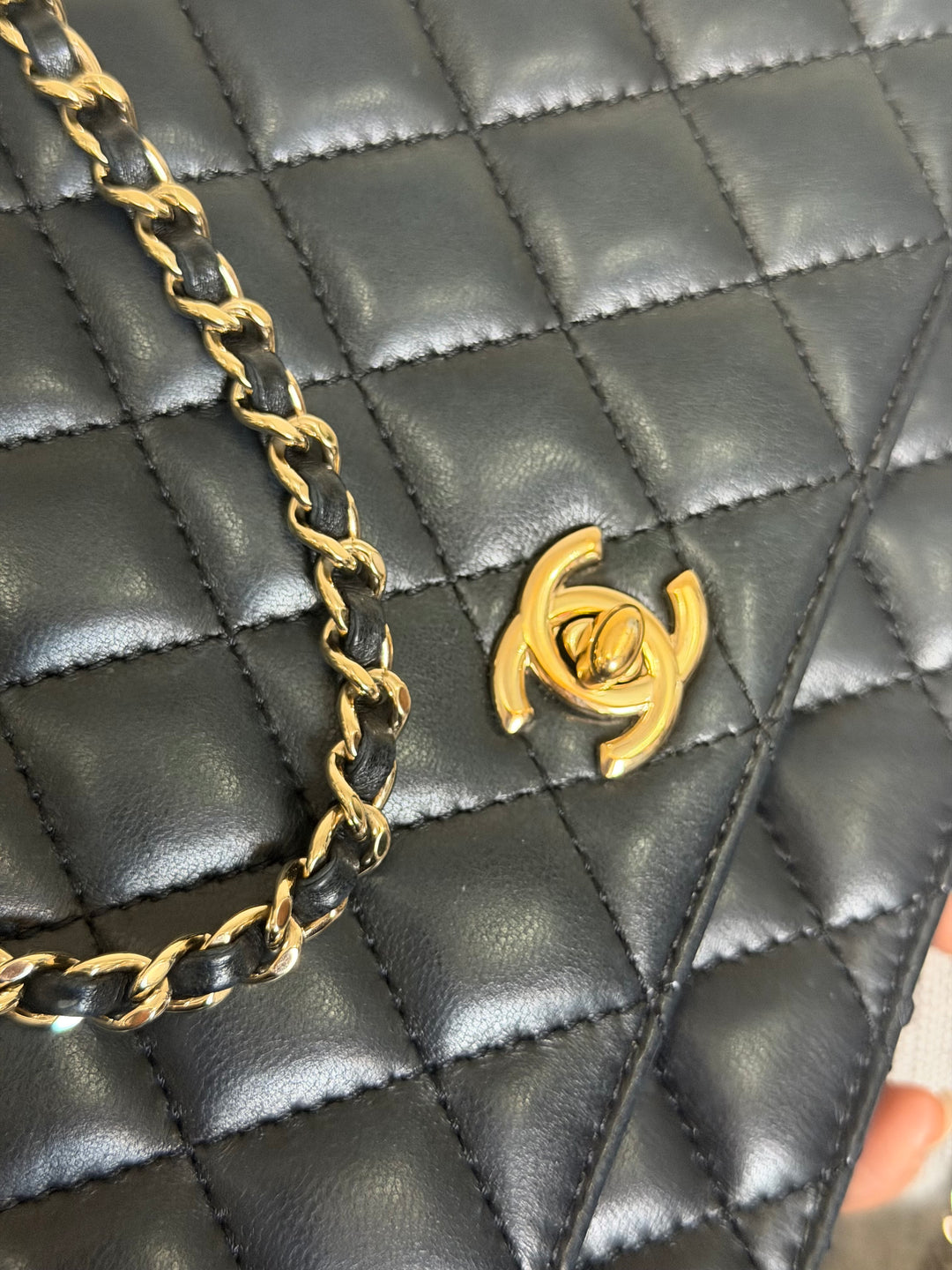 CHANEL series 23 Black Lambskin Quilted LGHW Fantasy Pearls Flap Bag 2017