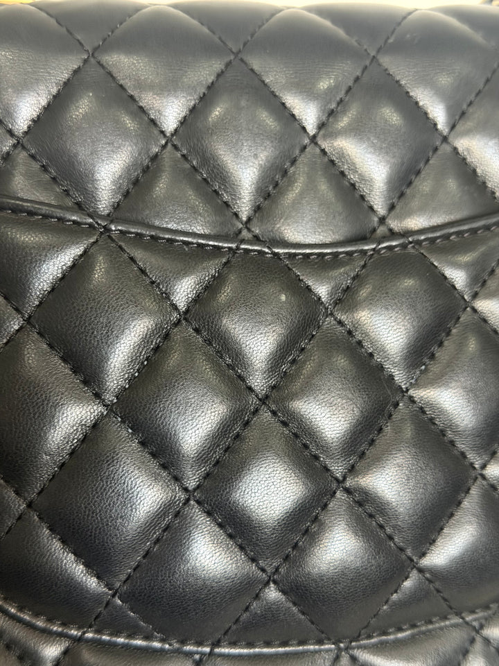 CHANEL series 23 Black Lambskin Quilted LGHW Fantasy Pearls Flap Bag 2017