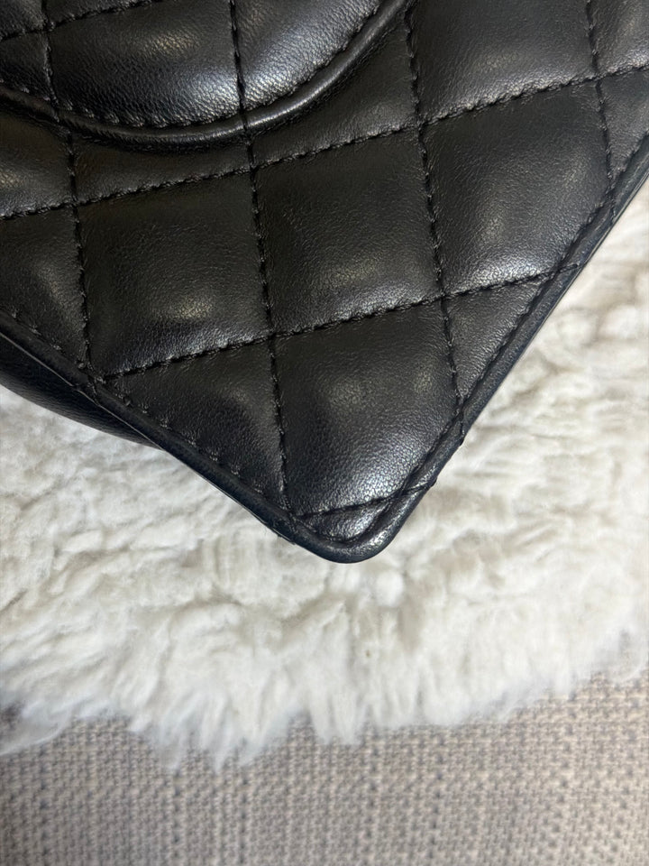 CHANEL series 23 Black Lambskin Quilted LGHW Fantasy Pearls Flap Bag 2017