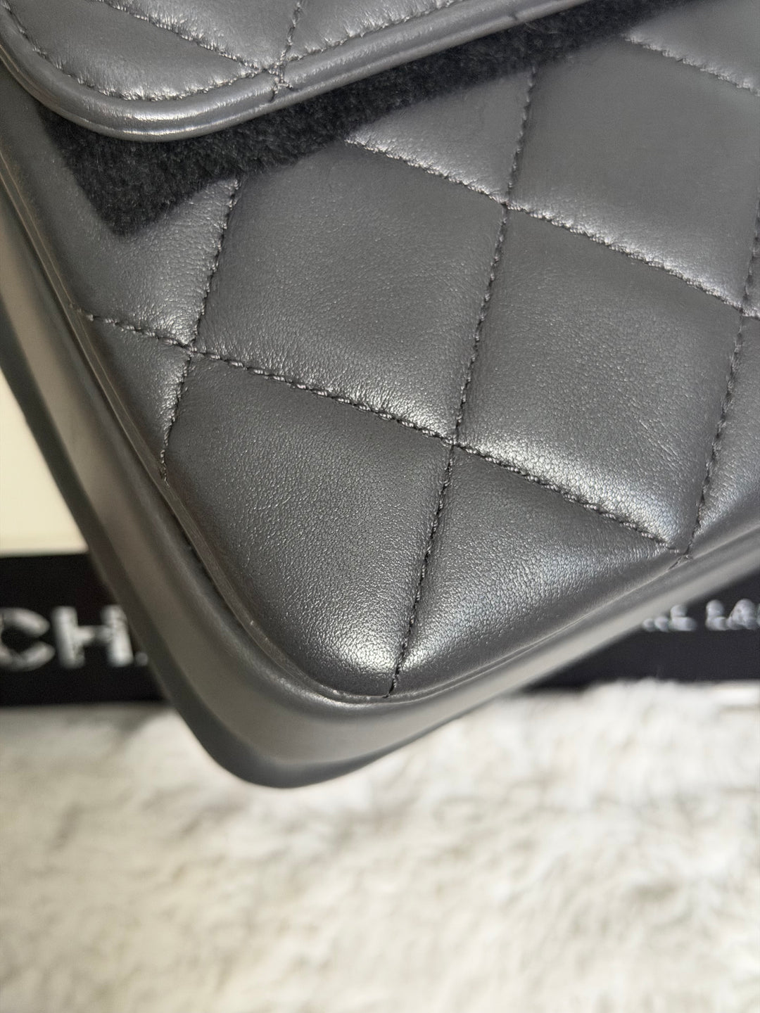 CHANEL Dark Grey Lambskin LGHW Trendy CC Flap Bag with non detachable shoulder strap size SMALL 2021