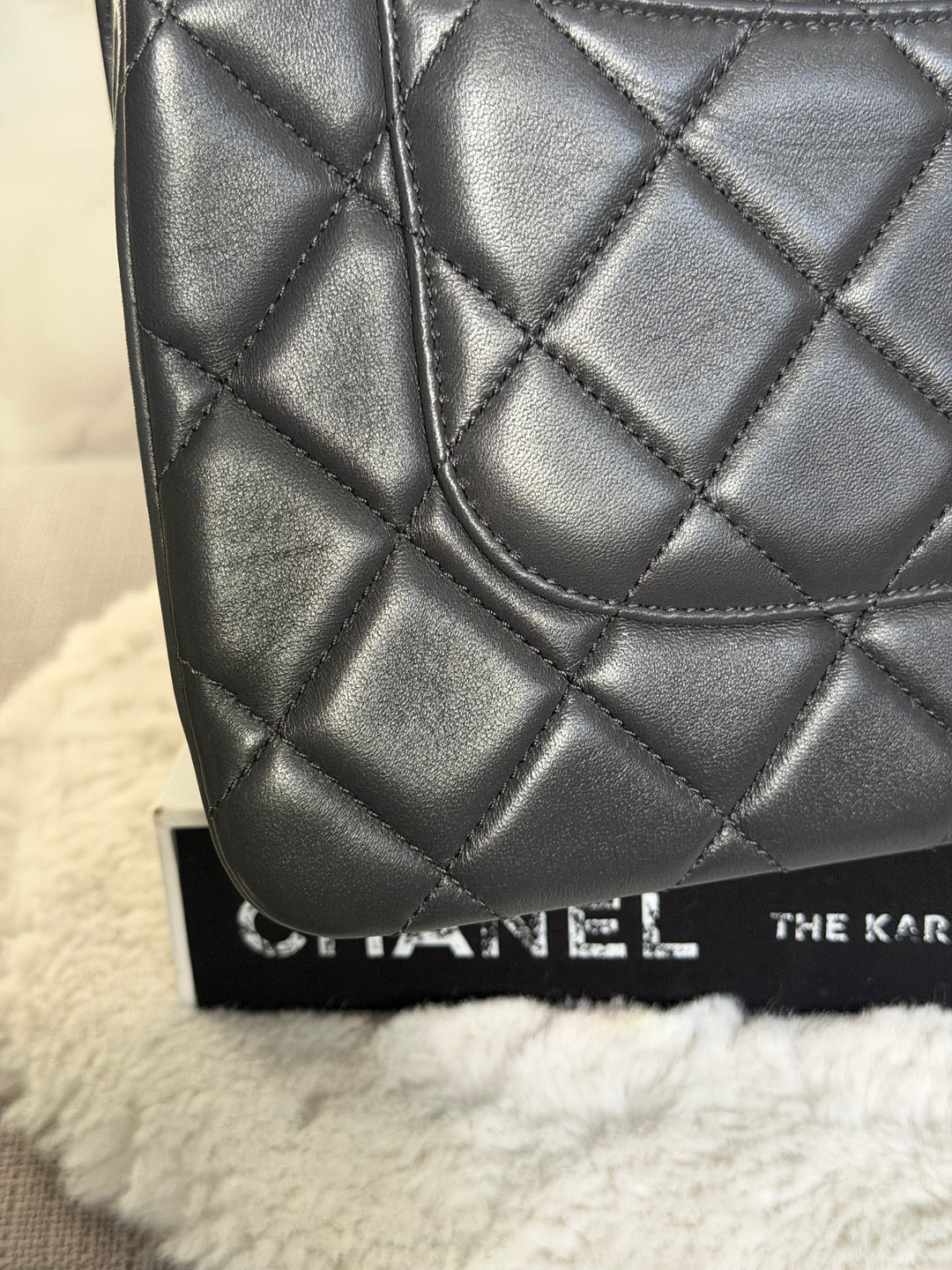 CHANEL Dark Grey Lambskin LGHW Trendy CC Flap Bag with non detachable shoulder strap size SMALL 2021