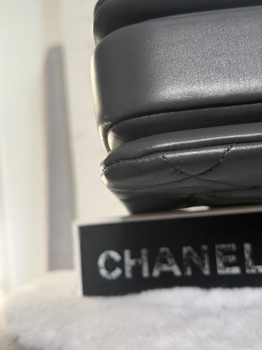 CHANEL Dark Grey Lambskin LGHW Trendy CC Flap Bag with non detachable shoulder strap size SMALL 2021