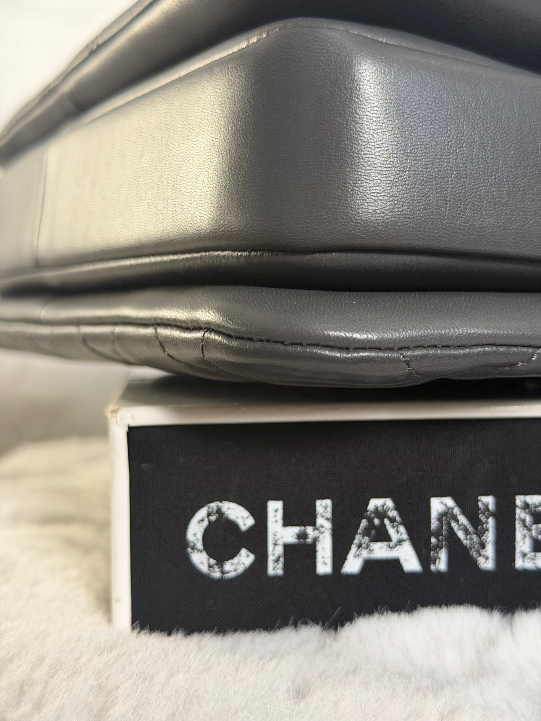 CHANEL Dark Grey Lambskin LGHW Trendy CC Flap Bag with non detachable shoulder strap size SMALL 2021