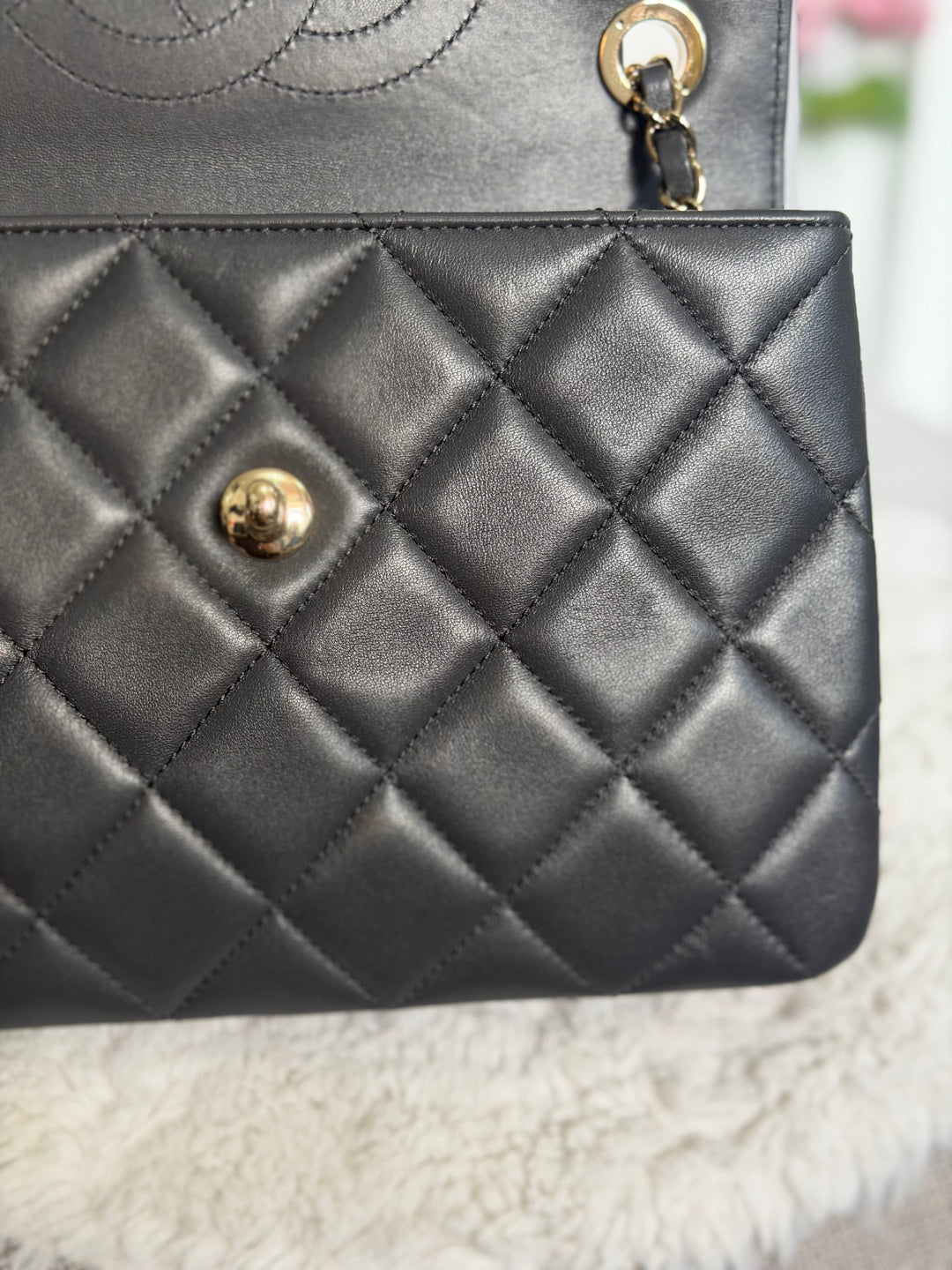 CHANEL Dark Grey Lambskin LGHW Trendy CC Flap Bag with non detachable shoulder strap size SMALL 2021