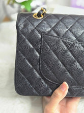 Load image into Gallery viewer, Chanel series 20 2015 Black Caviar GHW 11.12 Timeless ML Medium Classic Double Flap Bag
