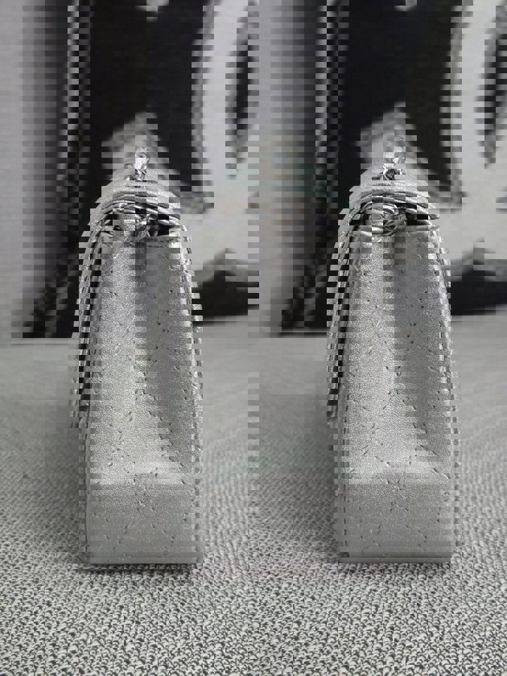 Chanel Series 31 21P 2021 Pre Spring/Summer Collection Iridescent Silver lambskin SHW Square Mini Flap Bag