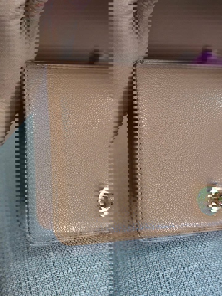 Chanel 21K 2021 Fall/Winter Collection Caramel Brown Caviar shiny champagne GHW Small Le Boy Flap Bag