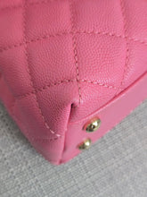 Load image into Gallery viewer, Chanel series 31 21P 2021 Pre Spring/Summer Collection Pink Caviar Coco Handle Flap Bag with Top Handle and Detachable Strap size Small
